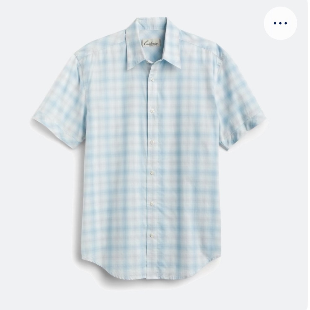 Men's Light Blue Checkered Shirt